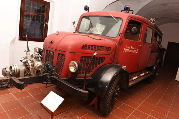 Klassisk Brandbil Brandkåren Museum Sankt Florian Österrike Europa — Stockfoto
