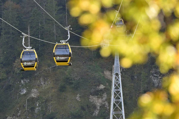 Wolfgangsee Avusturya Avrupa Daki Sankt Gilgen Deki Zwoelferhorn Yeni Teleferik — Stok fotoğraf