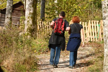 Sonbaharda Salzkammergut, Avusturya ve Avrupa 'dan gelen yürüyüşçüler