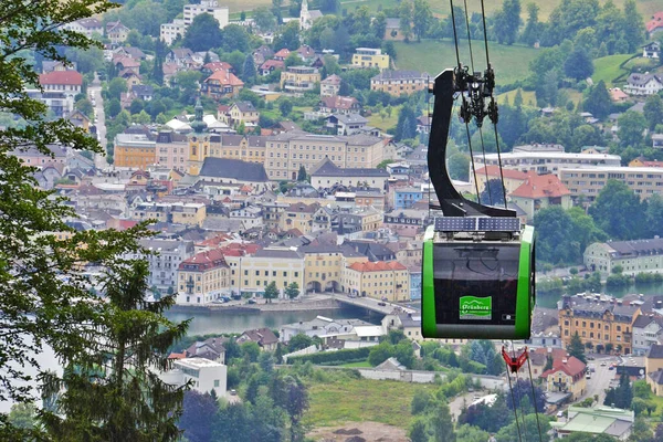 Teleférico Para Gruenberg Perto Gmunden Salzkammergut Áustria Europa — Fotografia de Stock