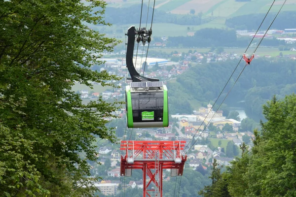 Teleférico Para Gruenberg Perto Gmunden Salzkammergut Áustria Europa — Fotografia de Stock