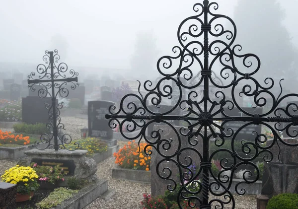 Detalhes Cemitério Áustria Europa — Fotografia de Stock