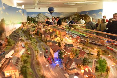 Model railway system in Gmunden, Austria, Europe  clipart