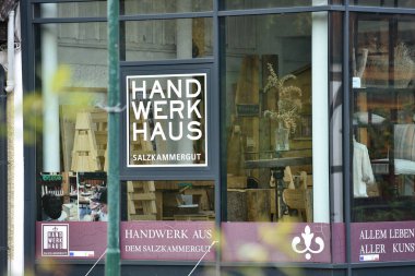 Bad Goisern 'deki zanaat evi, Salzkammergut, Avusturya, Avrupa