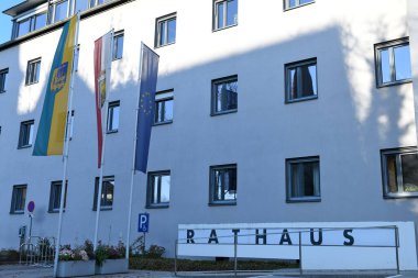 Voecklabruck, Avusturya, Avrupa 'daki belediye binası.