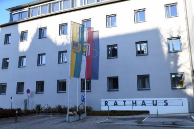 Voecklabruck, Avusturya, Avrupa 'daki belediye binası.