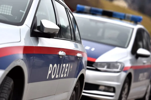 Полицейские Машины Австрии Европе — стоковое фото