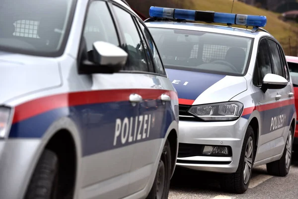 Vehículos Policiales Austria Europa — Foto de Stock