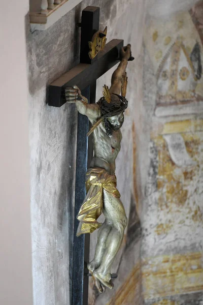 Crucifix Dans Chapelle Schloss Ort Autriche Europe — Photo