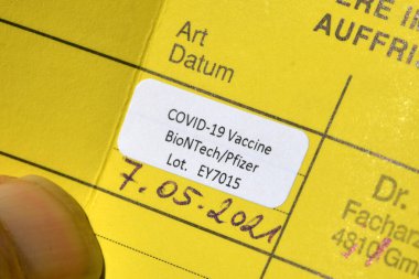 Avusturya 'daki Biontech Pfizer tarafından aşıyla Corona aşısı onaylandı.