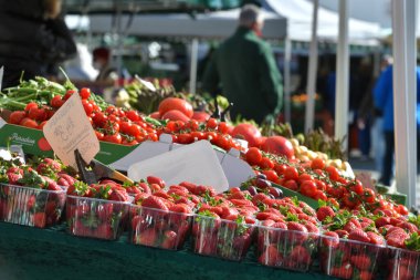 Traunsee, Avusturya ve Avrupa 'daki Gmunden' da haftalık yeşil pazar