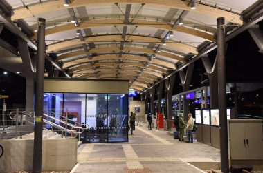 Gmunden 'deki yeni tren istasyonu, Avusturya, Avrupa