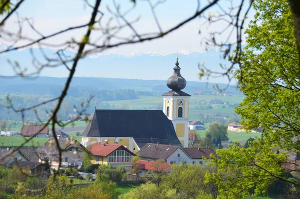 Iglesia Parroquial Ottnang Hausruck Primavera Austria Europa — Foto de Stock