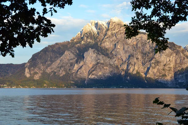 Traunstein Salzkammergutu Podzim Horní Rakousko Rakousko — Stock fotografie