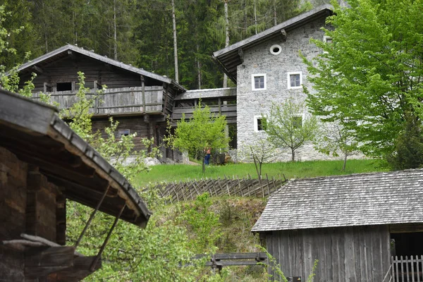 Museu Livre Com Antigas Quintas Edifícios Grossgmain Salzburgo Áustria Europa — Fotografia de Stock