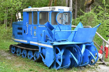 Grossglockner Yüksek Alp Yolu 'nun kar püskürtücüsü. Salzburg, Avusturya, Avrupa' daki Grossgmain açık hava müzesinde.