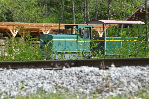 Ferrocarril Museo Aire Libre Con Antiguas Casas Rurales Edificios Grossgmain — Foto de Stock