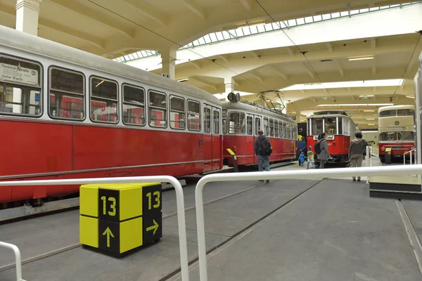 Музей Транспорта Трамвая Remise Вене Австрия Европа — стоковое фото