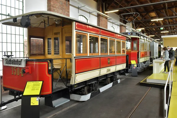Transporte Tramway Museum Remise Viena Áustria Europa — Fotografia de Stock
