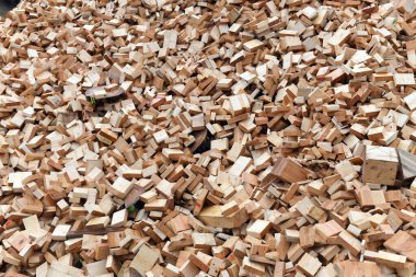 Wood waste at a wood processing company in Austria