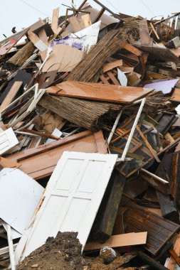 Wood waste at a wood processing company in Austria