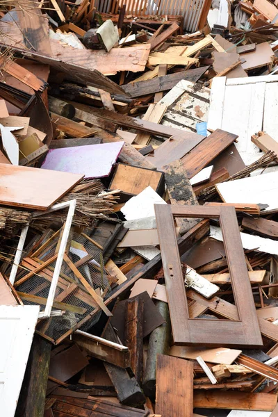 Wood waste at a wood processing company in Austria