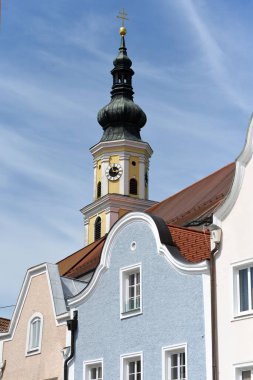 Town square of the baroque town Schrding am Inn in Upper Austria, Austria, Europe