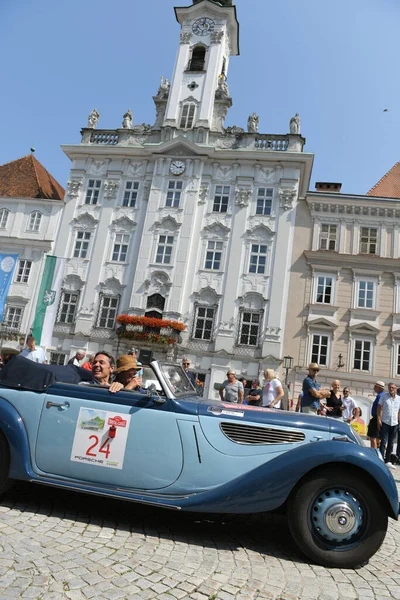 Die Ennstal Classic Ist Eine Der Bekanntesten Oldtimer Rallyes Österreich — Stockfoto