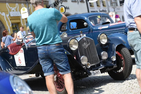 Die Ennstal Classic Ist Eine Der Bekanntesten Oldtimer Rallyes Österreich — Stockfoto