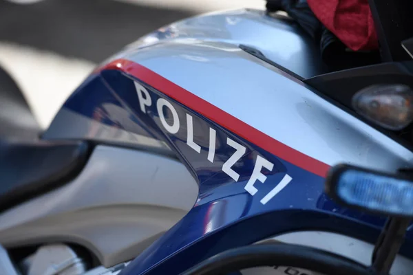 Motocicli Della Polizia Alta Austria Austria — Foto Stock