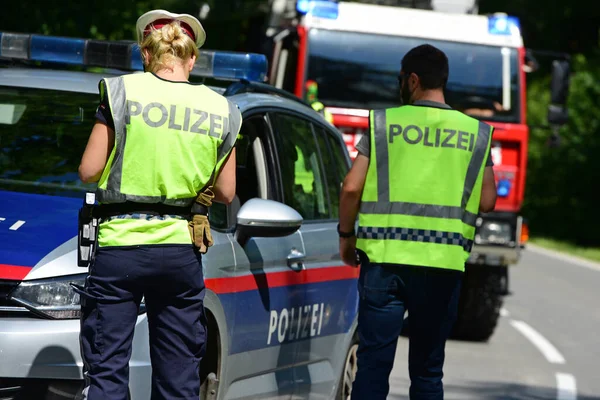 Auto Della Polizia Alta Austria Austria Europa — Foto Stock