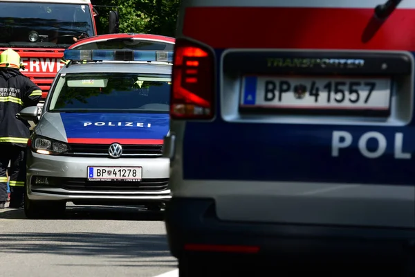 Поліцейські Машини Верхній Австрії Австрії Європі — стокове фото