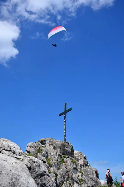 Cruzamento Cúpula Nockstein Perto Cidade Salzburgo Áustria Europa — Fotografia de Stock