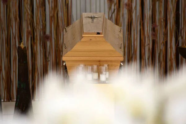 Coffin Morgue Martin Linz Alta Austria Austria Europa — Foto de Stock
