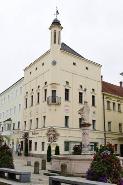 Ried im Innkreis 'deki belediye binası Yukarı Avusturya, Avusturya, Avrupa