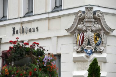 Ried im Innkreis 'deki belediye binası Yukarı Avusturya, Avusturya, Avrupa