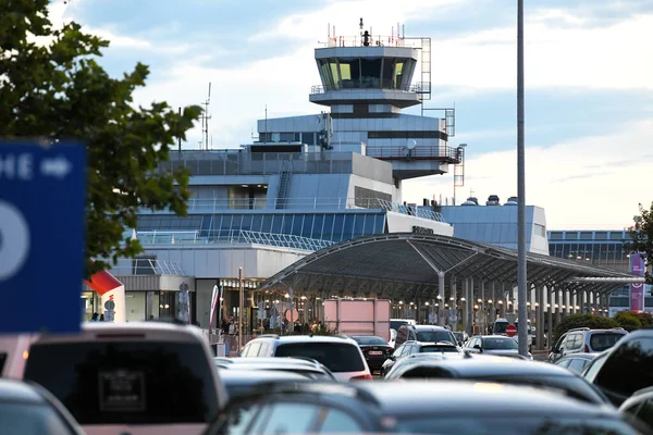 Flughafen Linz Bei Nacht Oberösterreich Österreich Europa — Stockfoto