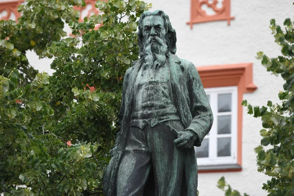 Monument Poet Franz Stelzhamer Ried Innkreis Upper Austria Austria Europe — Stock Photo, Image