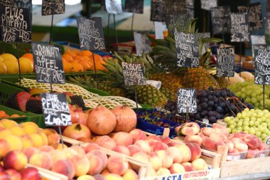 Viyana, Avusturya ve Avrupa 'daki ünlü yeşil pazar Naschmarkt