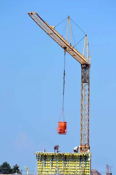 Trabajadores Construcción Una Obra Austria Europ — Foto de Stock