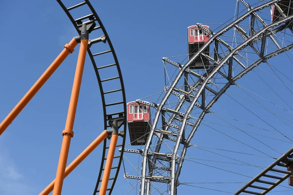 Diabelski Młyn Dużym Parku Rozrywki Prater Wiedniu Austria Europa — Zdjęcie stockowe