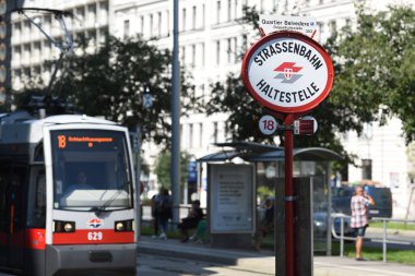 Viyana, Avusturya, Avrupa 'da tramvay durağı