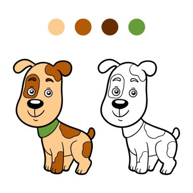 Boyama kitabı, sayfa (köpek boyama)