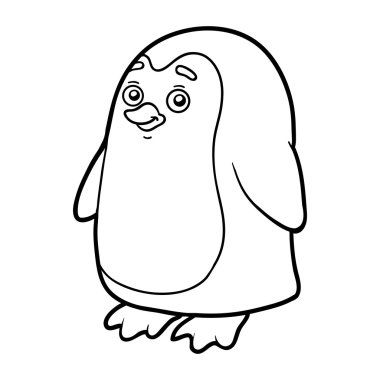 Boyama kitabı, boyama sayfası (penguen)