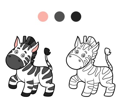 Boyama kitabı, boyama sayfası (zebra)