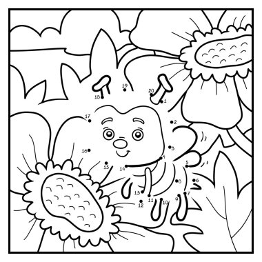 Sayı oyunu, nokta-nokta (arı ve arka plan)