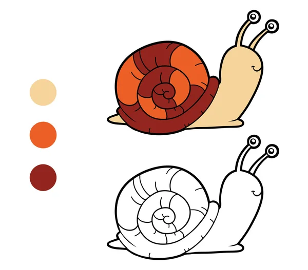 着色着色页 （蜗牛的书) — 图库矢量图片