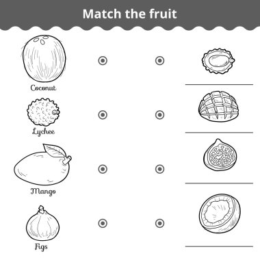 Çocuklar için eşleme oyunu. Meyve maç