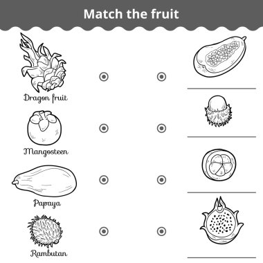 Çocuklar için eşleme oyunu. Meyve maç