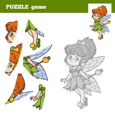 Çocuklar için küçük peri puzzle oyunu